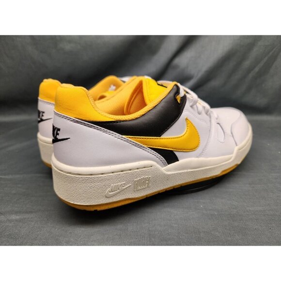 Nike Men's Full Force Low Sneakers Leather White Gold Black Size 8.5 NEW IN BOX - Picture 9 of 12